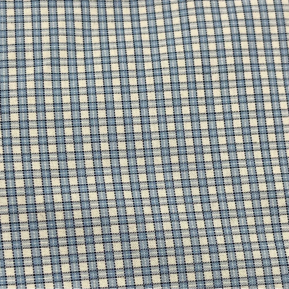 Banana Republic Slim-Fit Non-Iron Dress Shirt 100% Cotton Plaid Size Medium Blue